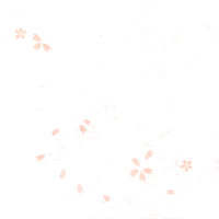 白地で小さな桜の花びらが散っている